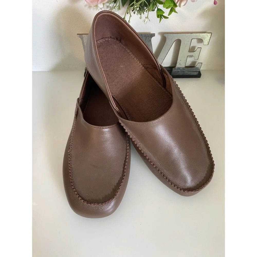 Hitchcock Brown Moosehide Slipper Style #: 4942BR Size‎ 9 Made in Canada NWOB